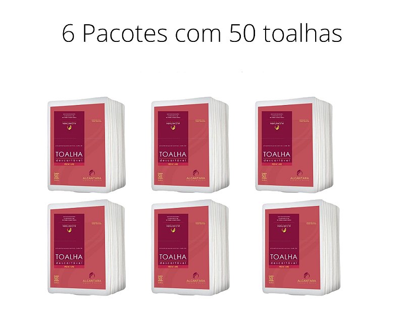 Toalha Descartável Pedicure 50g 30x40cm KIT 300 Toalhas